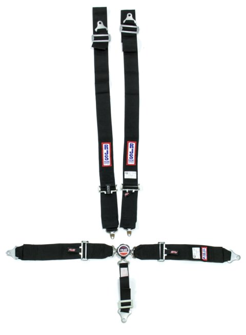 Harness - 5 Point - Camlock - SFI 16.1 - Pull Down Adjust - Bolt-In / Wrap Around - Individual Harness - Black - Kit