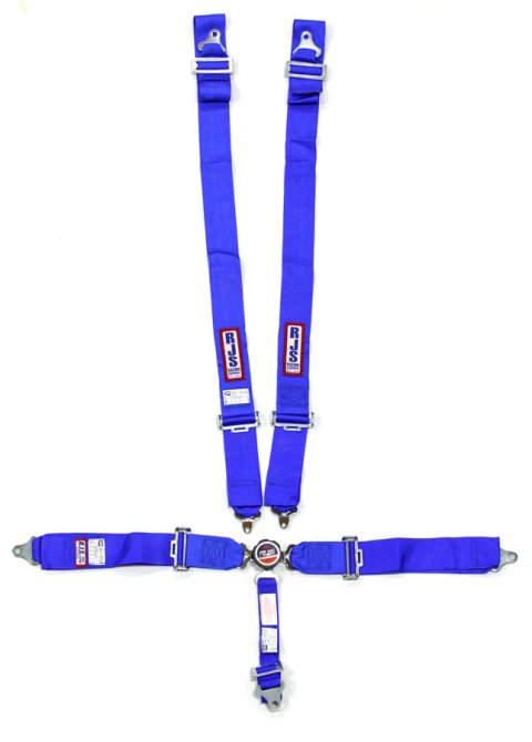 Harness - 5 Point - Camlock - SFI 16.1 - Pull Down Adjust - Bolt-In / Wrap Around - Individual Harness - Blue - Kit