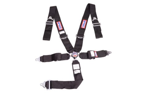 Harness - 5 Point - Camlock - SFI 16.1 - Pull Down Adjust - Bolt-In / Wrap Around - Individual Harness - Black - Kit
