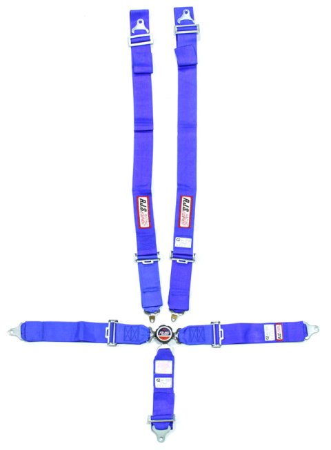 Harness - 5 Point - Camlock - SFI 16.1 - Pull Down Adjust - Bolt-In / Wrap Around - Individual Harness - Blue - Kit