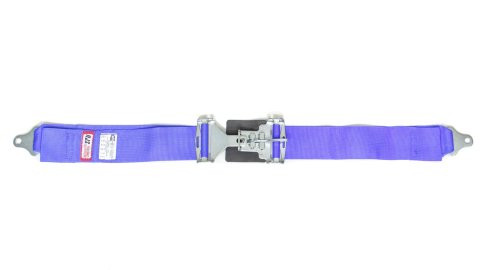 Lap Belt - Latch and Link - SFI 16.1 - 64 in Length - 3 in Width - Pull Down Adjust - Bolt-In - Blue - Each