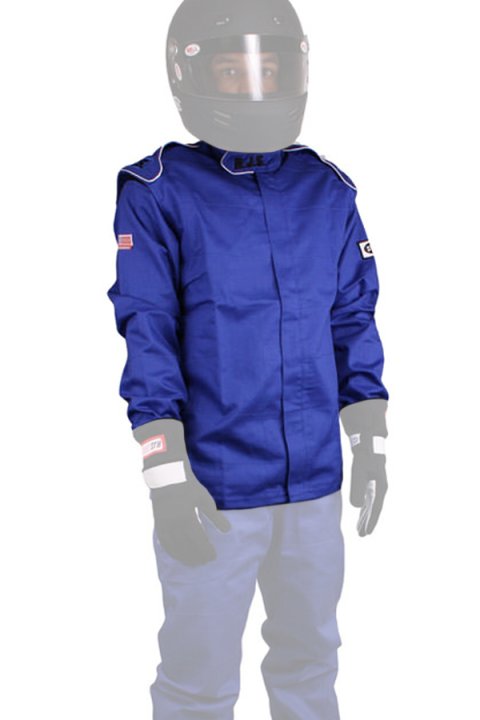 Driving Jacket - Elite Series - SFI 3.2A/1 - Single Layer - Fire Retardant Cotton - Blue - 2X-Large - Each