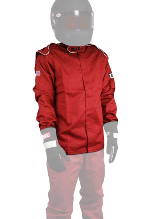 Driving Jacket - Elite Series - SFI 3.2A/1 - Single Layer - Fire Retardant Cotton - Red - X-Large - Each