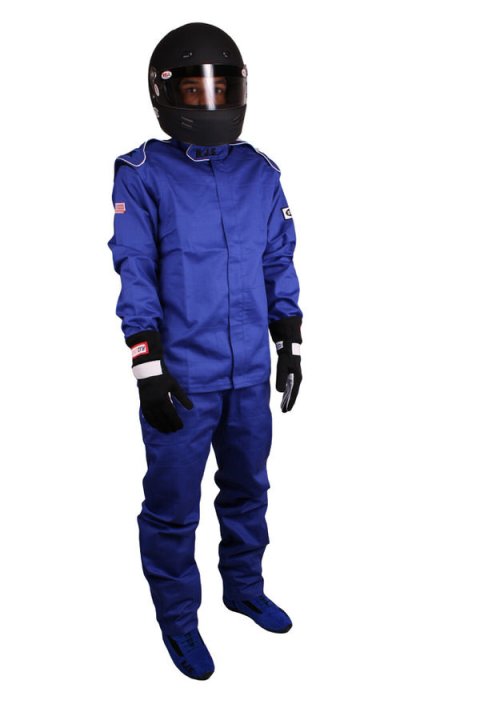 Driving Pants - Elite Series - SFI 3.2A/1 - Single Layer - Fire Retardant Cotton - Blue - Small - Each