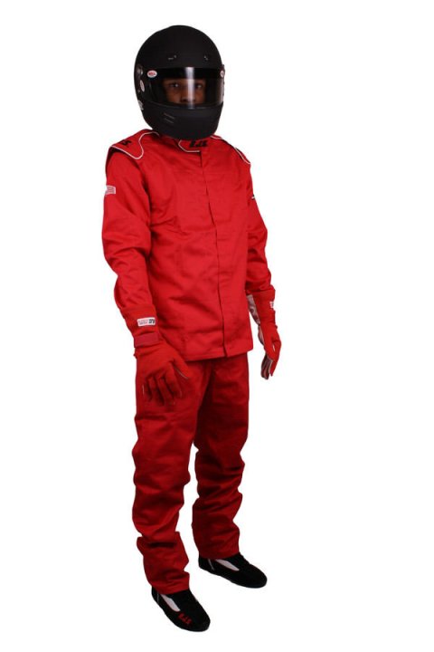 Driving Pants - Elite Series - SFI 3.2A/1 - Single Layer - Fire Retardant Cotton - Red - Large - Each