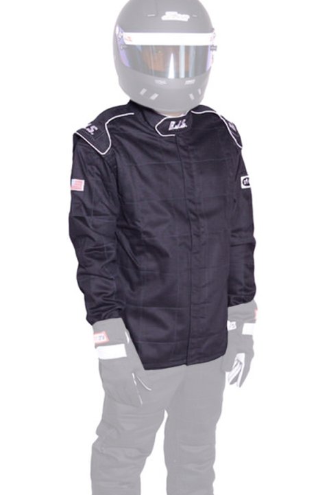 Driving Jacket - Elite Series - SFI 3.2A/5 - Double Layer - Fire Retardant Cotton - Black - X-Large - Each