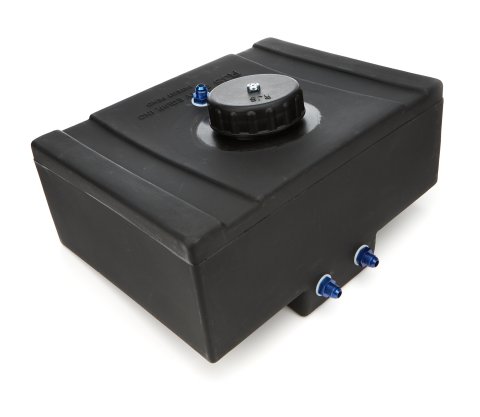Fuel Cell - Classic Drag Race - 8 gal - 19.75 in Wide x 14.625 in Deep x 7.5 in Tall - Two 8 AN Male Outlets - 8 AN Male Vent - Foam - Plastic - Black