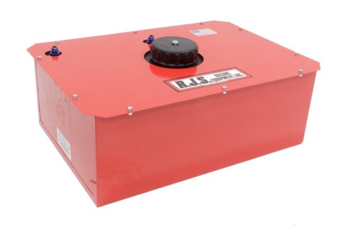 Fuel Cell and Can - Classic Oval / Road Race - 15 gal - 25.5 in Wide x 17.5 in Deep x 9.5 in Tall - 8 AN Male Outlet - 6 AN Male Vent - Foam - Steel -
