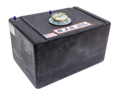Fuel Cell - Classic Oval / Road Race - 22 gal - 25.5 in Wide x 17.5 in Deep x 14.75 in Tall - 8 AN Male Outlet - 6 AN Male Vent - Foam - Plastic - Bla