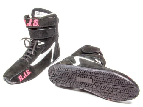Driving Shoe - Redline High Top - High-Top - SFI 3.3/5 - Leather Outer - Nomex Inner - Black - 11 Mens / 12.5 Womens - Pair