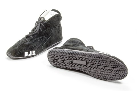 Driving Shoe - Redline Mid Top - Mid-Top - SFI 3.3/5 - Suede Outer - Nomex Inner - Black - 10 Mens / 11.5 Womens - Pair