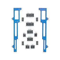 Spark Plug Wire Loom - Valve Cover Mount - 7-9 mm - Horizontal - Blue Bracket Included - Plastic - Black - Clamp Style - Small Block Chevy - Kit