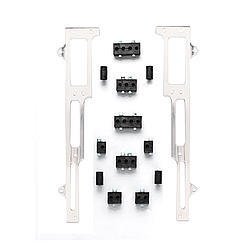 Spark Plug Wire Loom - Valve Cover Mount - 7-9 mm - Horizontal - Polished Bracket Included - Plastic - Black - Clamp Style - Big Block Chevy - Kit