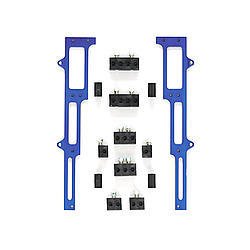 Spark Plug Wire Loom - Valve Cover Mount - 7-9 mm - Black / Blue Anodized - Small Block Ford - Kit
