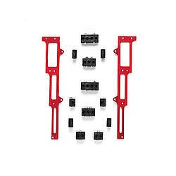 Spark Plug Wire Loom - Valve Cover Mount - 7-9 mm - Horizontal - Red Bracket Included - Plastic - Black - Clamp Style - Small Block Ford - Kit