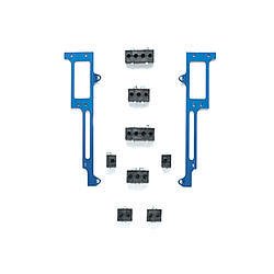 Spark Plug Wire Loom - Valve Cover Mount - 7-9 mm - Horizontal - Blue Bracket Included - Plastic - Black - Clamp Style - Pontiac V8 - Kit