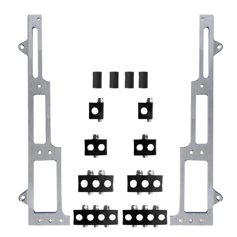 Spark Plug Wire Loom - Valve Cover Mount - 10.4 mm - Vertical - Satin Bracket Included - Plastic - Black - Clamp Style - Big Block Chevy - Kit
