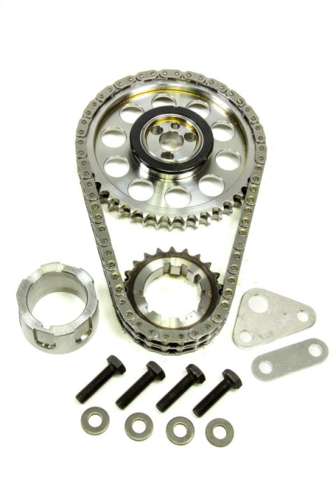 Timing Chain Set - Red Series - Double Roller - Keyway Adjustable - Needle Bearing - Billet Steel - GM LS-Series - Kit