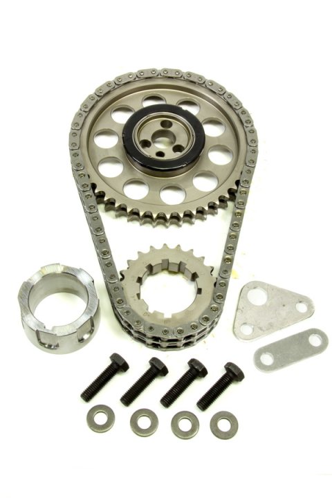 Timing Chain Set - Gold Series - Double Roller - Keyway Adjustable - Needle Bearing - Billet Steel - GM LS-Series - Kit