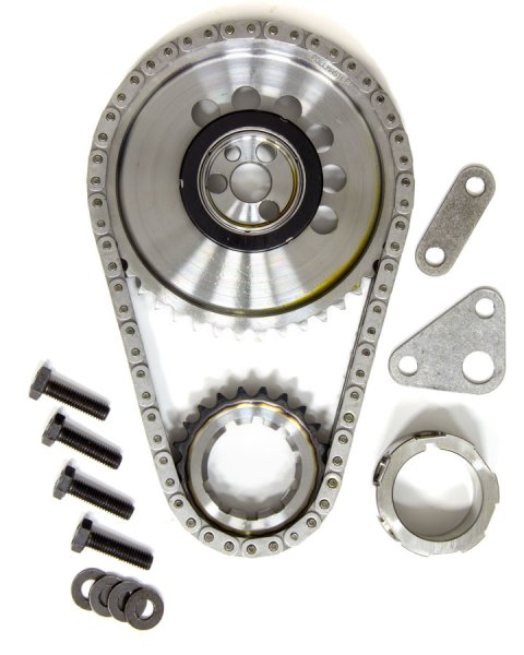 Timing Chain Set - Red Series - Double Roller - Keyway Adjustable - Needle Bearing - Billet Steel - GM LS-Series - Kit