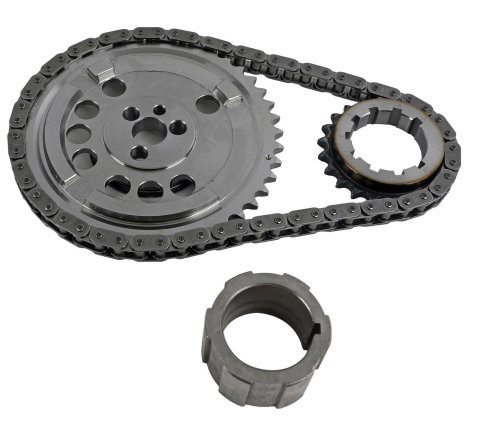 Timing Chain Set - Red Series - Single Roller - Keyway Adjustable - Needle Bearing - Billet Steel - 4X Reluctor - GM LS-Series - Kit