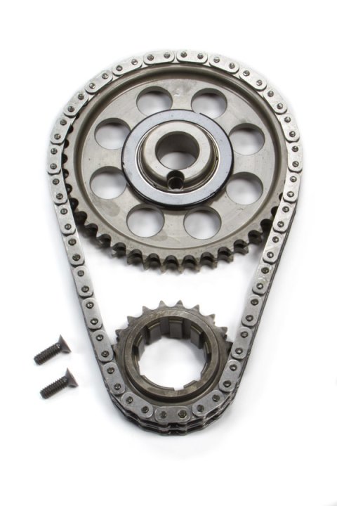 Timing Chain Set - Gold Series - Double Roller - Keyway Adjustable - Needle Bearing - Billet Steel - Small Block Ford - Kit