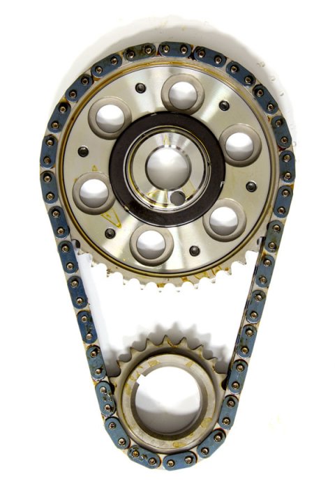 Timing Chain Set - Gold Series - Double Roller - Keyway Adjustable - Needle Bearing - Billet Steel - Small Block Ford - Kit