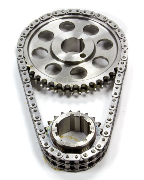 Timing Chain Set - Red Series - Double Roller - Keyway Adjustable - 0.005 in Shorter - Billet Steel - Pontiac V8 - Kit
