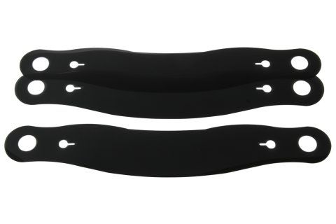 Helmet Shield Tear Off - Xstack - 4 mm Thick - 11.5 in Center to Center - Plastic - Smoked - Simpson / HJC / OMP / Zamp Helmets - Set of 3