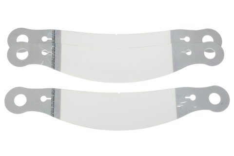 Helmet Shield Tear Off - Perimeter Seal - 2 mm Thick - 12.375 in Center to Center - Plastic - Clear - Bell / Champion / G-Force / Pyrotect / RaceQuip