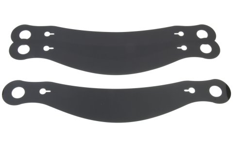 Helmet Shield Tear Off - Xstack - 4 mm Thick - 12.125 in Center to Center - Plastic - Smoked - Bell / G-Force / RJS / Zamp Helmets - Set of 3