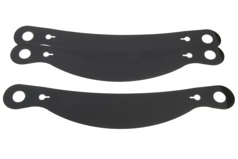 Helmet Shield Tear Off - Xstack - 4 mm Thick - 12.75 in Center to Center - Plastic - Smoked - Simpson / Impact Helmets - Set of 3