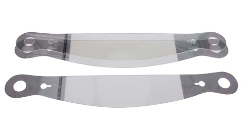 Helmet Shield Tear Off - Xstack 10 - 2 mm Thick - 13 in Center to Center - Plastic - Clear - Impact / Simpson / Sparco Helmets - Set of 30