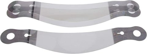 Helmet Shield Tear Off - Xstack 10 - 2 mm Thick - 13 in Center to Center - Plastic - Clear - Arai GP7 - Set of 30