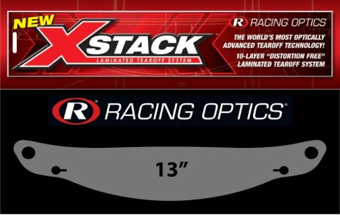 Helmet Shield Tear Off - 2 mm Thick - 13 in Center to Center - Plastic - Smoke - Arai GP7 - Set of 3