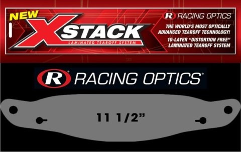 Helmet Shield Tear Off - 2 mm Thick - 11.5 in Center to Center - Plastic - Smoke - Arai / Icon / Shoei / Bell / HJC / Stand21 - Set of 3