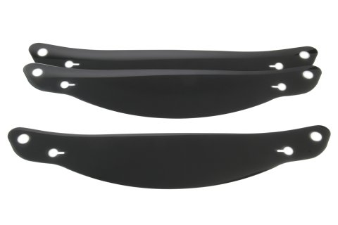 Helmet Shield Tear Off - Xstack - 4 mm Thick - 12.75 in Center to Center - Plastic - Smoked - Arai GP6 / SK-6 Helmets - Set of 3