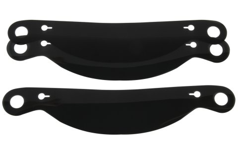 Helmet Shield Tear Off - Xstack - 4 mm Thick - 11.875 in Center to Center - Plastic - Smoked - Impact Helmets - Set of 3