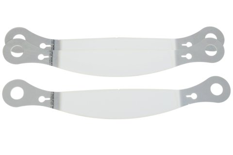 Helmet Shield Tear Off - Perimeter Seal - 2 mm Thick - 12 in Center to Center - Plastic - Clear - Stilo Helmets - Set of 30