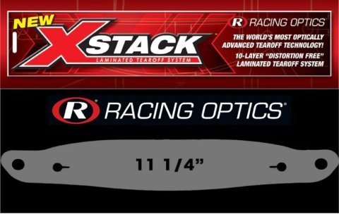 Helmet Shield Tear Off - 2 mm Thick - 11.25 in Center to Center - Plastic - Smoke - Stilo ST4 - Set of 3