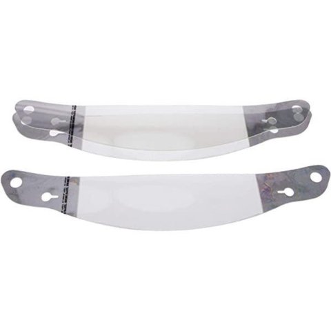 Helmet Shield Tear Off - Xstack 10 - 2 mm Thick - 12.25 in Center to Center - Plastic - Clear - Bell Helmets - Set of 30