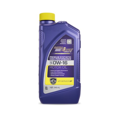 Motor Oil - High Performance - 0W16 - Synthetic - 1 qt Bottle - Each