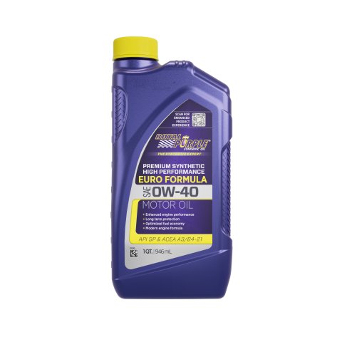 Motor Oil - Euro Formula - 0W40 - Synthetic - 1 qt Bottle - Each