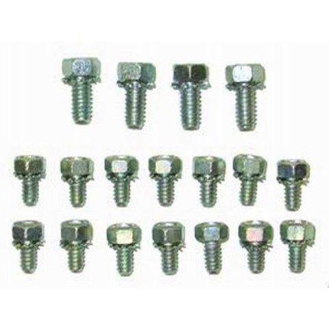 Oil Pan Bolt Kit - Hex Head - Steel - Zinc Oxide - Small Block Chevy - Kit