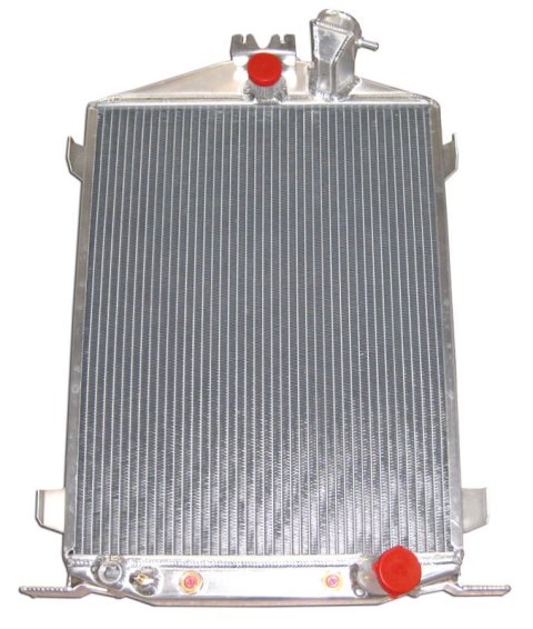 Radiator - 16.5 in W x 27 in H x 2.25 in D - Center Inlet - Passenger Side Outlet - Aluminum - Natural - Each