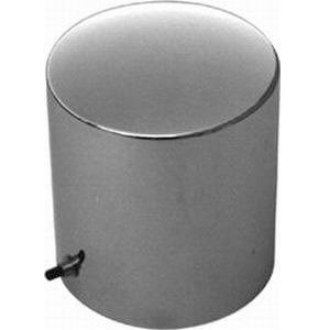 Oil Filter Cover - 4-9/32 in Tall - 3-11/16 in Diameter - Set Screw - Steel - Chrome - Each