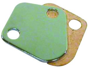Fuel Pump Blockoff - Steel - Chrome - Various Applications - Each