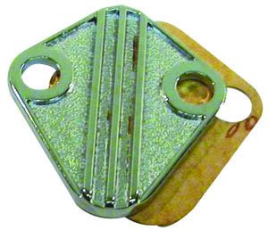 Fuel Pump Blockoff - Cast Zinc - Chrome - Various Applications - Each