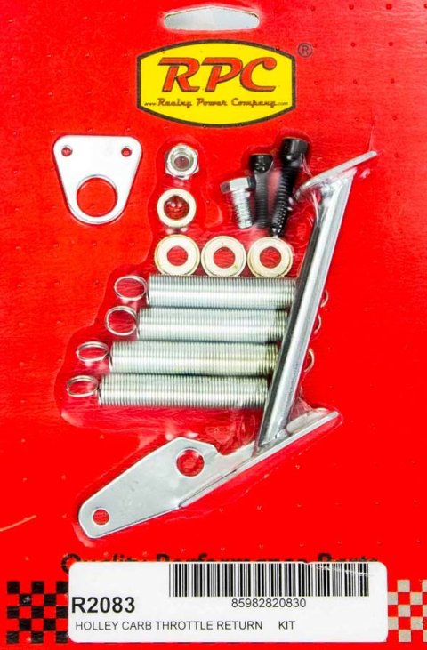 Throttle Return Spring Kit - Carb Mount - Dual Springs - Steel - Chrome - Holley 4150 / 4160 Carburetors - Kit
