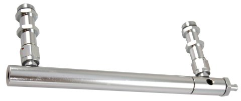 Fuel Log - 3/8 in Hose Barb Inlet - 7/8-20 in Male Dual Outlets - Aluminum - Clear Anodized - Holley 4150 Carburetors - Kit